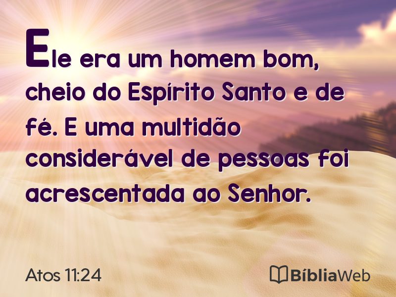 Atos 11:24 em imagem para compartilhar