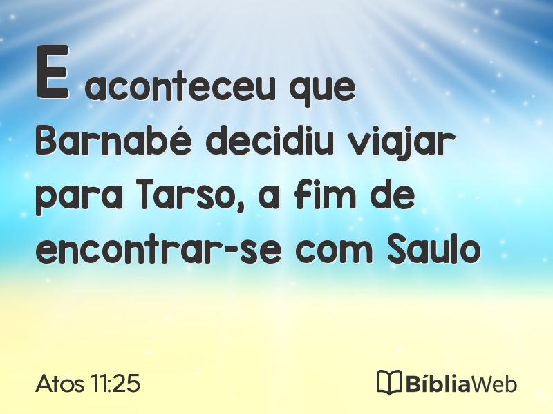 Atos 11:25 em imagem para compartilhar