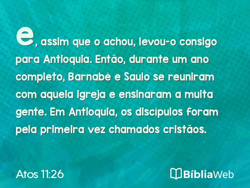 Atos 11:26 em imagem para compartilhar