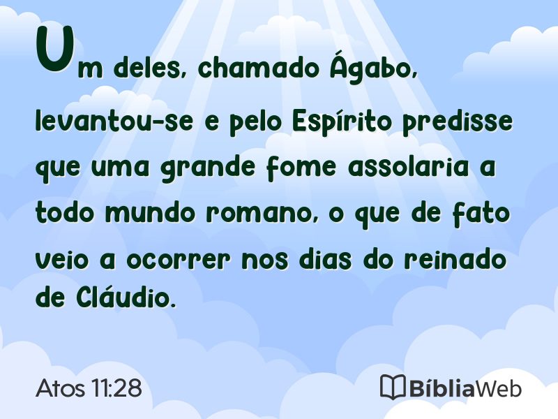 Atos 11:28 em imagem para compartilhar