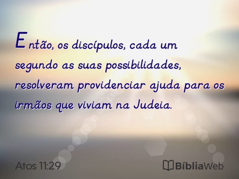 Atos 11:29 em imagem para compartilhar