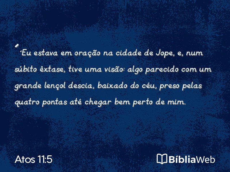 Atos 11:5 em imagem para compartilhar