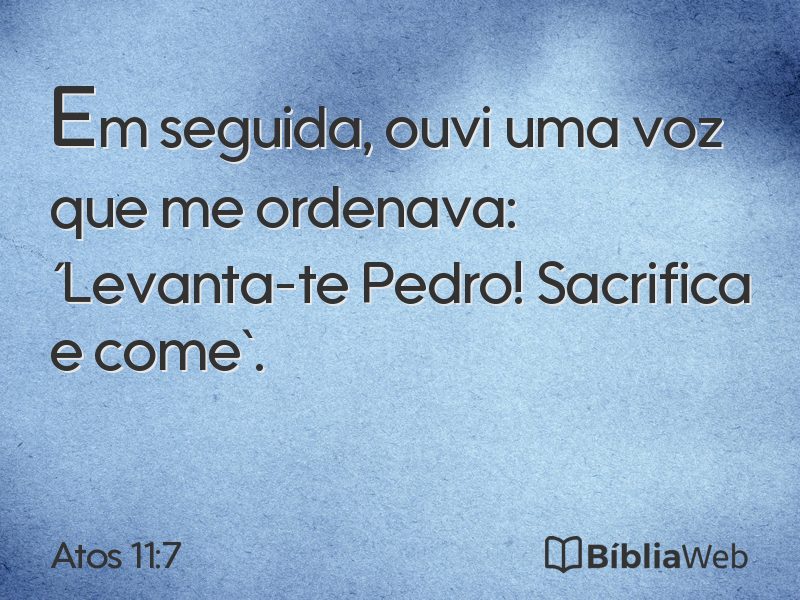 Atos 11:7 em imagem para compartilhar