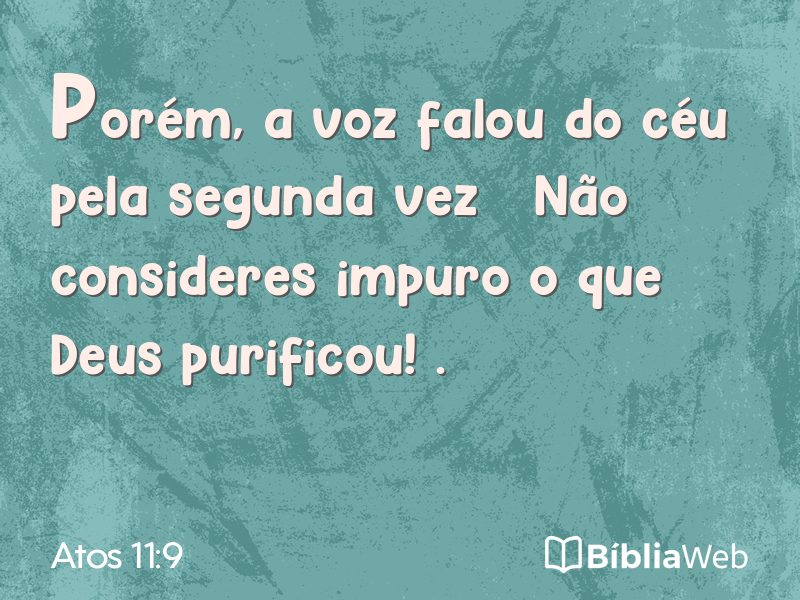 Atos 11:9 em imagem para compartilhar