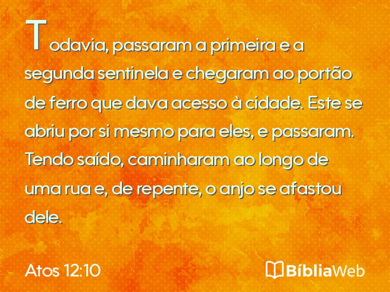 Atos 12:10 em imagem para compartilhar