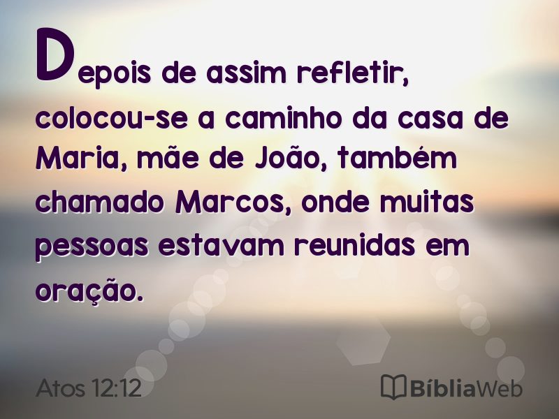 Atos 12:12 em imagem para compartilhar