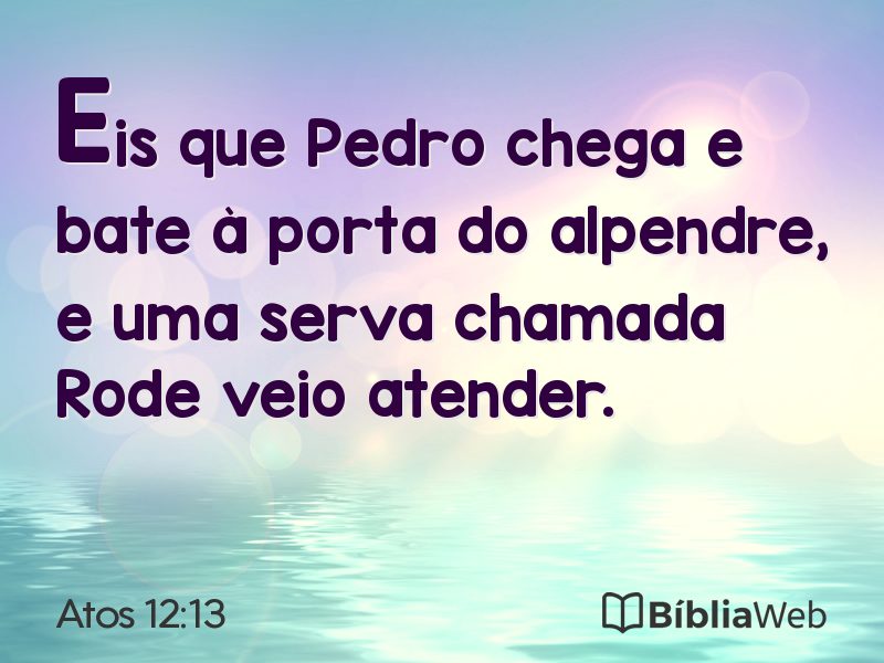 Atos 12:13 em imagem para compartilhar