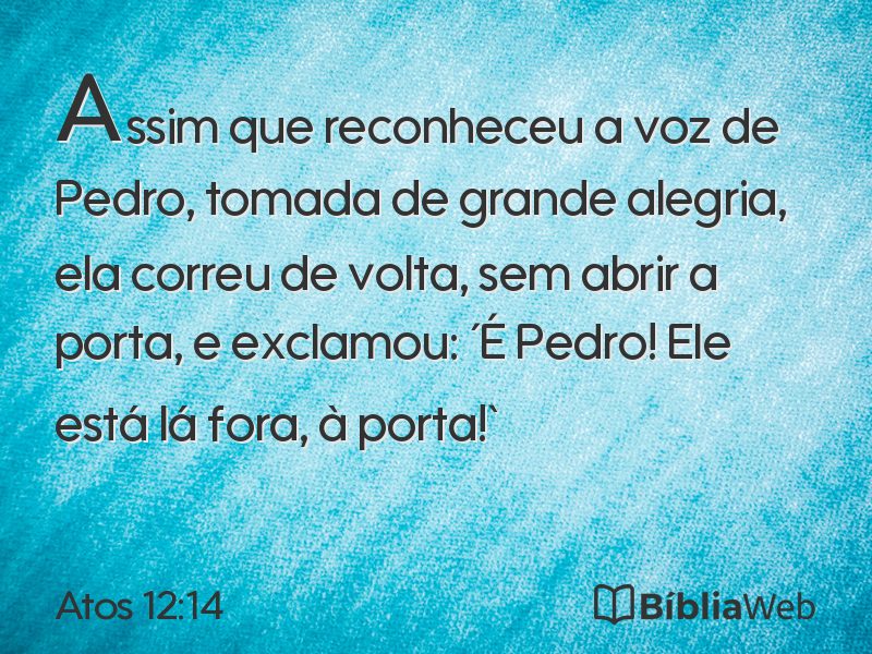 Atos 12:14 em imagem para compartilhar