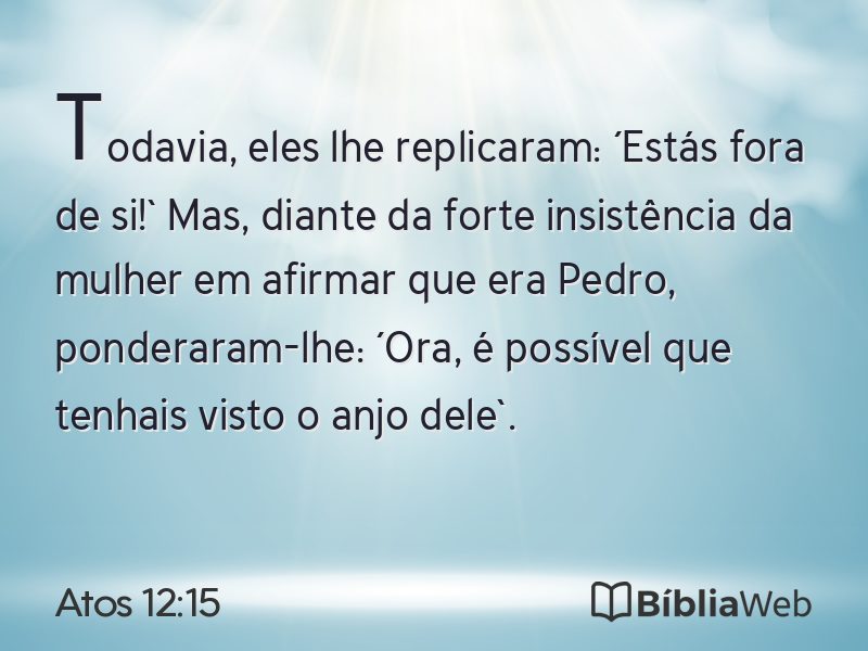 Atos 12:15 em imagem para compartilhar