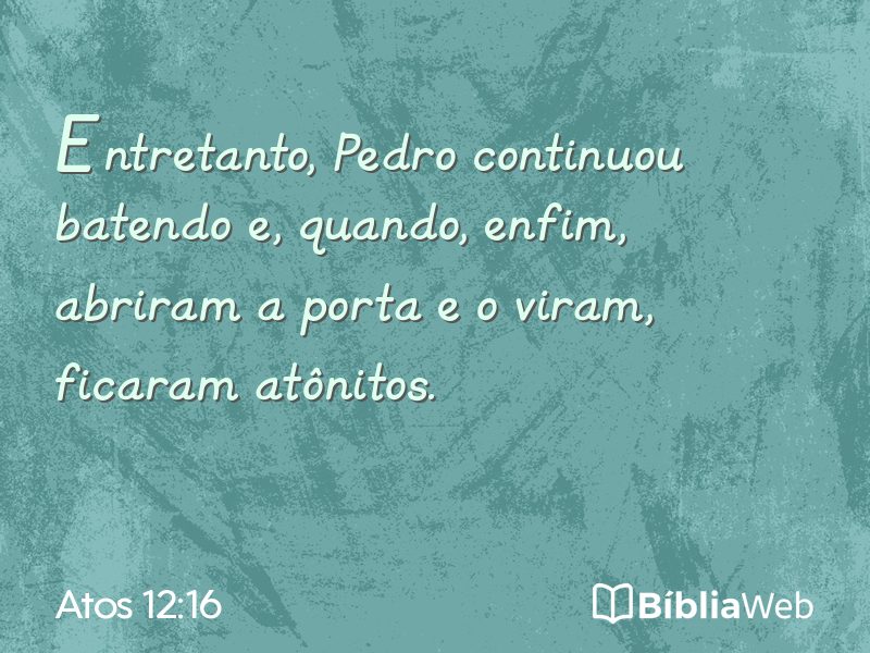 Atos 12:16 em imagem para compartilhar