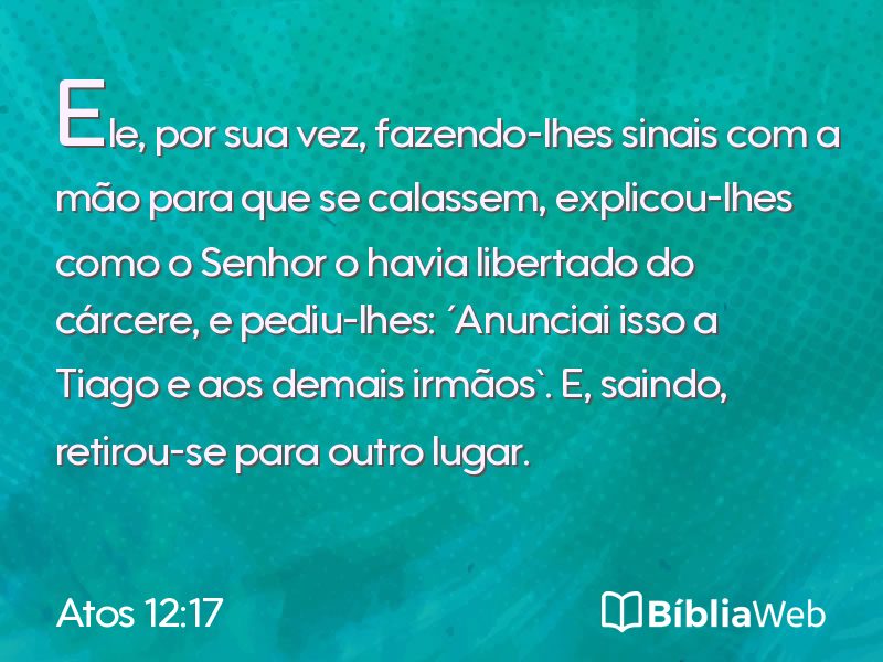 Atos 12:17 em imagem para compartilhar