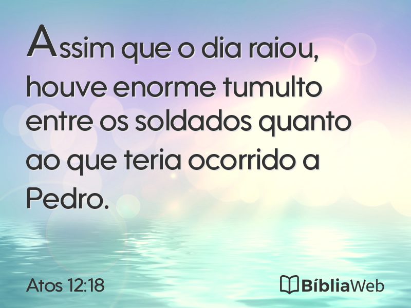 Atos 12:18 em imagem para compartilhar
