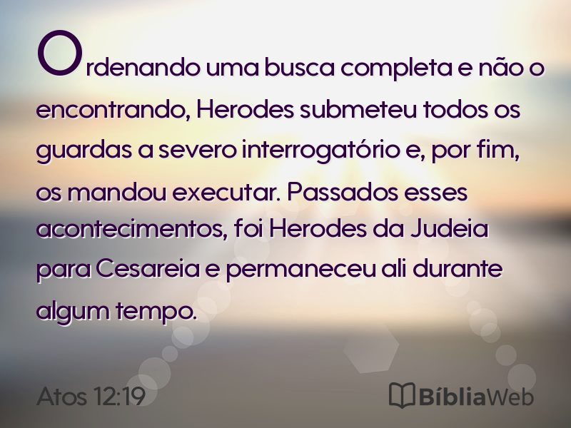 Atos 12:19 em imagem para compartilhar