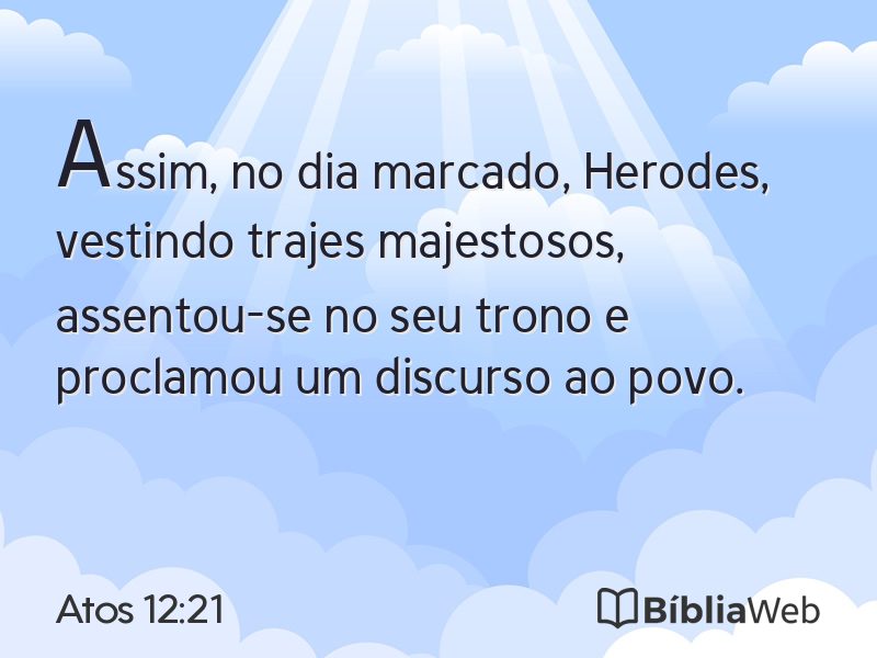 Atos 12:21 em imagem para compartilhar