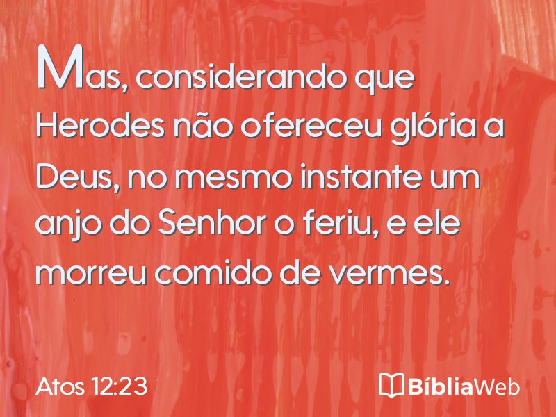 Atos 12:23 em imagem para compartilhar