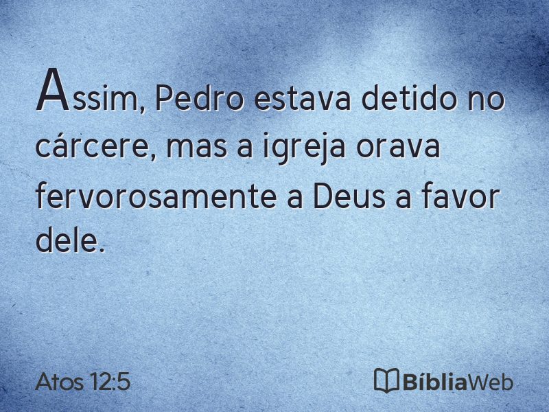 Atos 12:5 em imagem para compartilhar