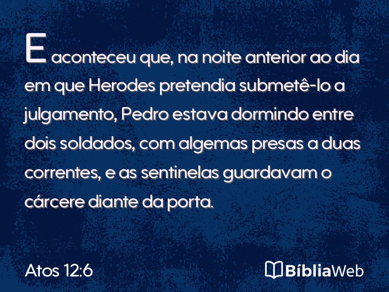 Atos 12:6 em imagem para compartilhar