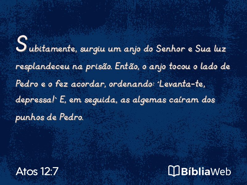 Atos 12:7 em imagem para compartilhar