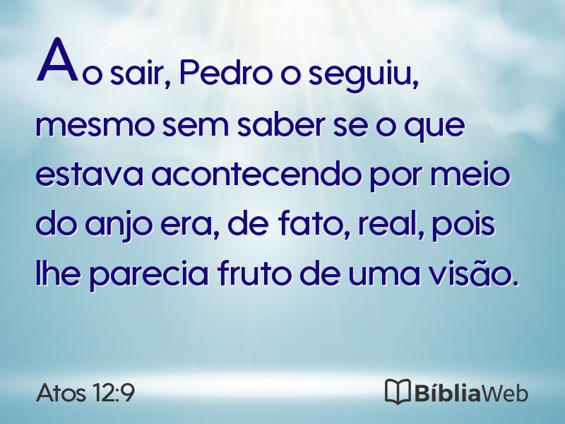 Atos 12:9 em imagem para compartilhar