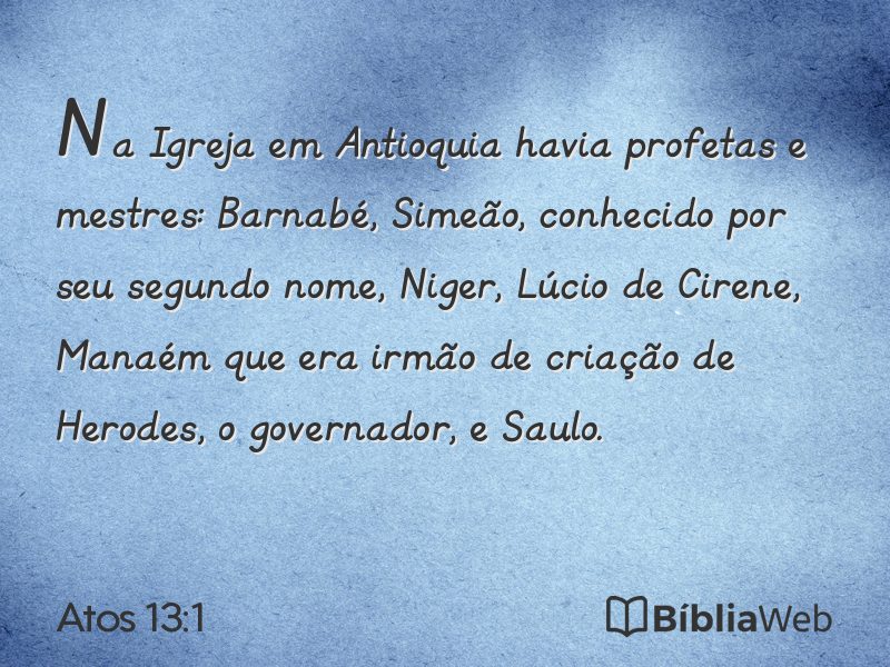 Atos 13:1 em imagem para compartilhar