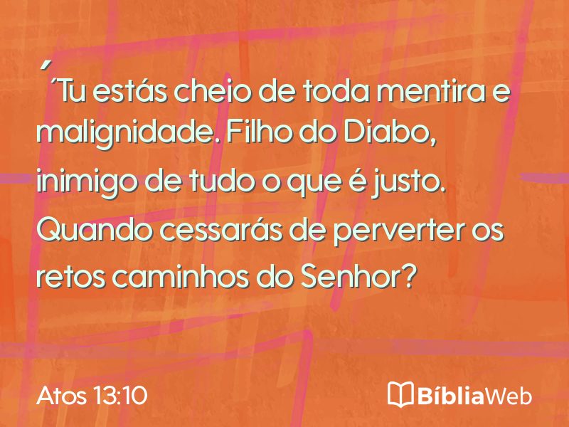Atos 13:10 em imagem para compartilhar