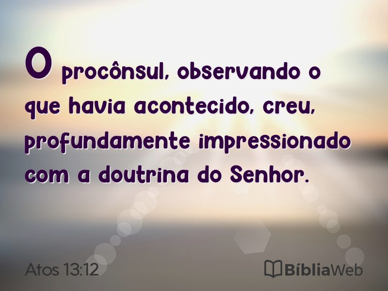 Atos 13:12 em imagem para compartilhar