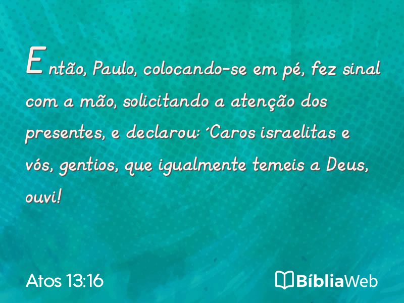 Atos 13:16 em imagem para compartilhar