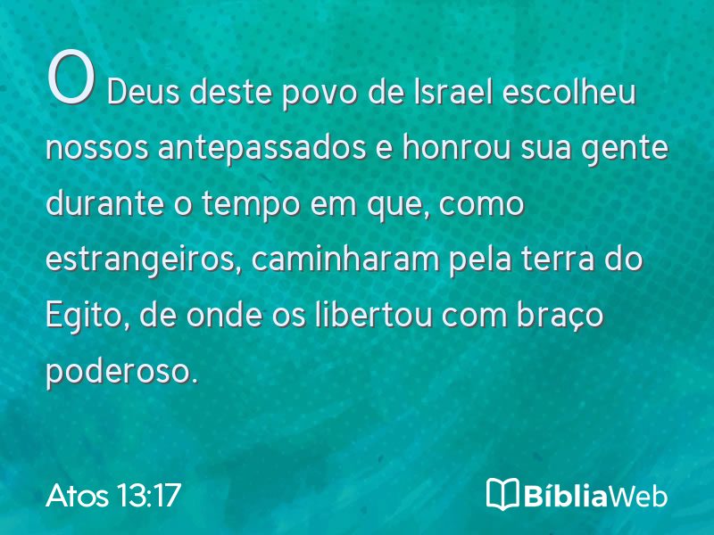 Atos 13:17 em imagem para compartilhar