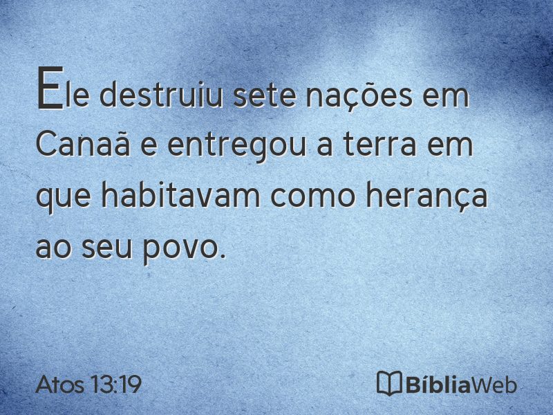 Atos 13:19 em imagem para compartilhar