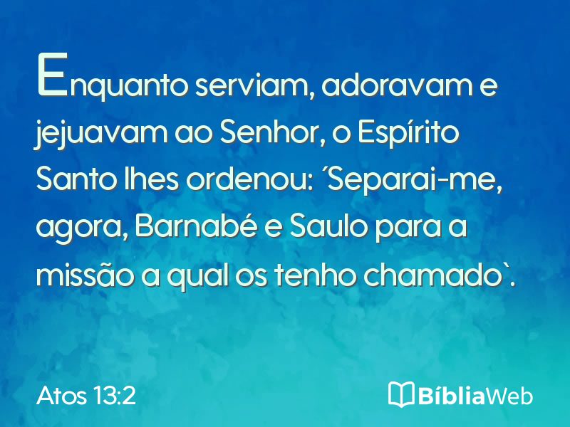 Atos 13:2 em imagem para compartilhar