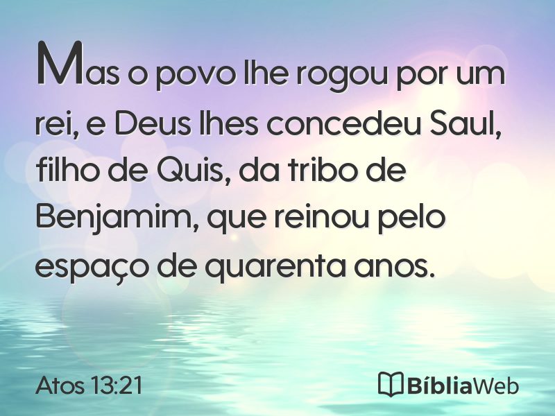 Atos 13:21 em imagem para compartilhar