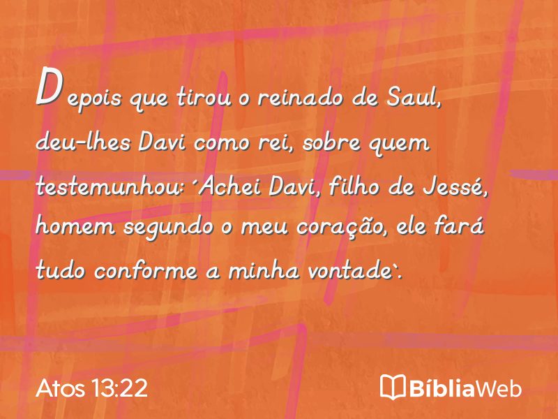 Atos 13:22 em imagem para compartilhar