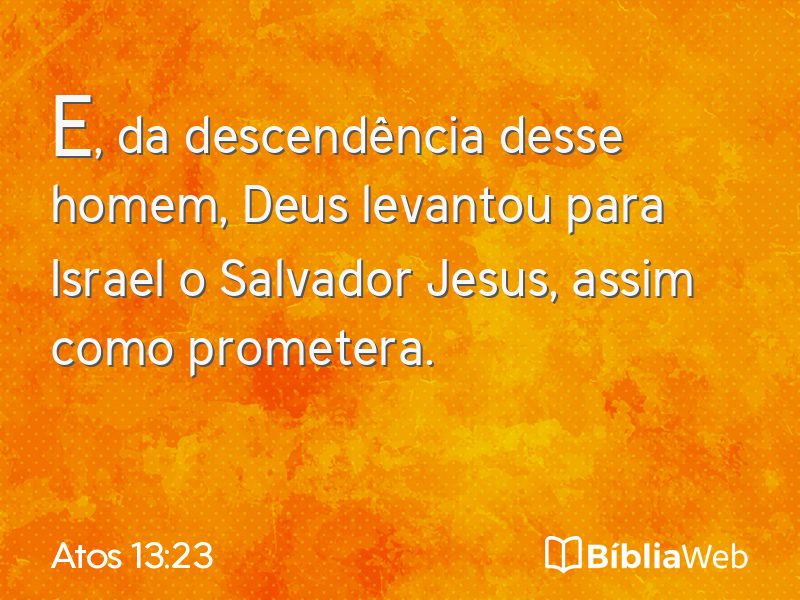 Atos 13:23 em imagem para compartilhar