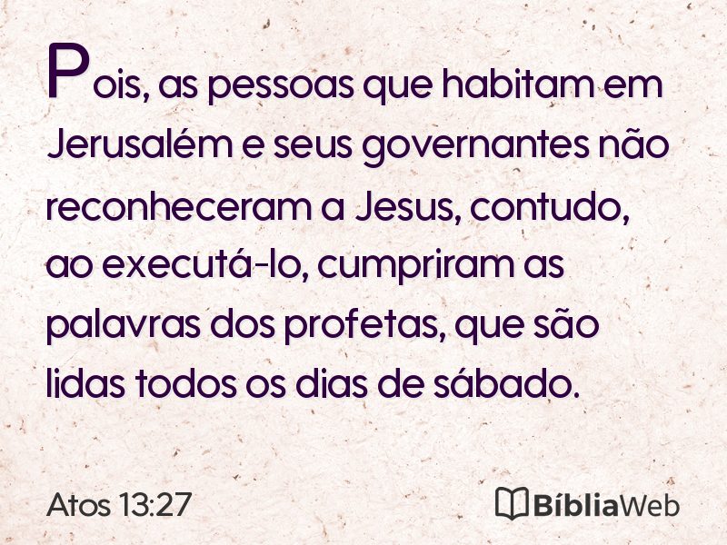 Atos 13:27 em imagem para compartilhar