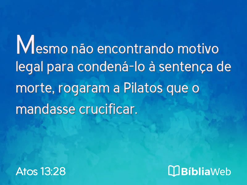 Atos 13:28 em imagem para compartilhar