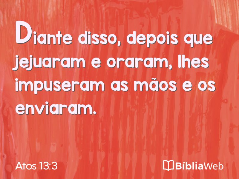Atos 13:3 em imagem para compartilhar