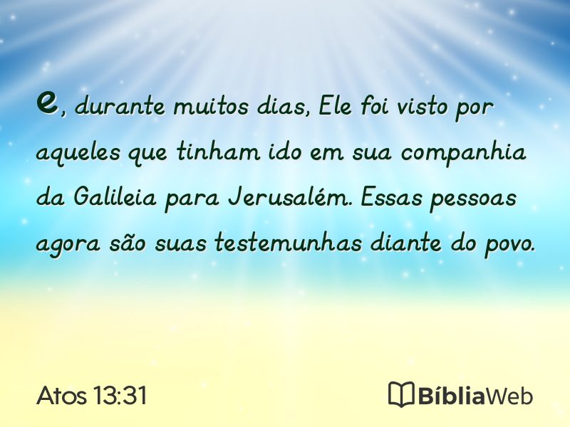 Atos 13:31 em imagem para compartilhar