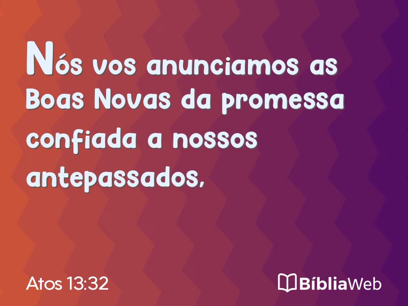 Atos 13:32 em imagem para compartilhar