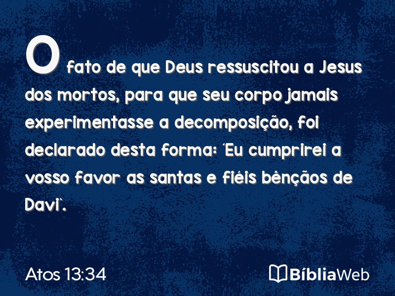Atos 13:34 em imagem para compartilhar