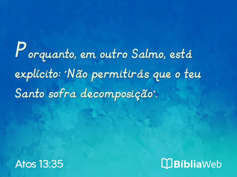Atos 13:35 em imagem para compartilhar
