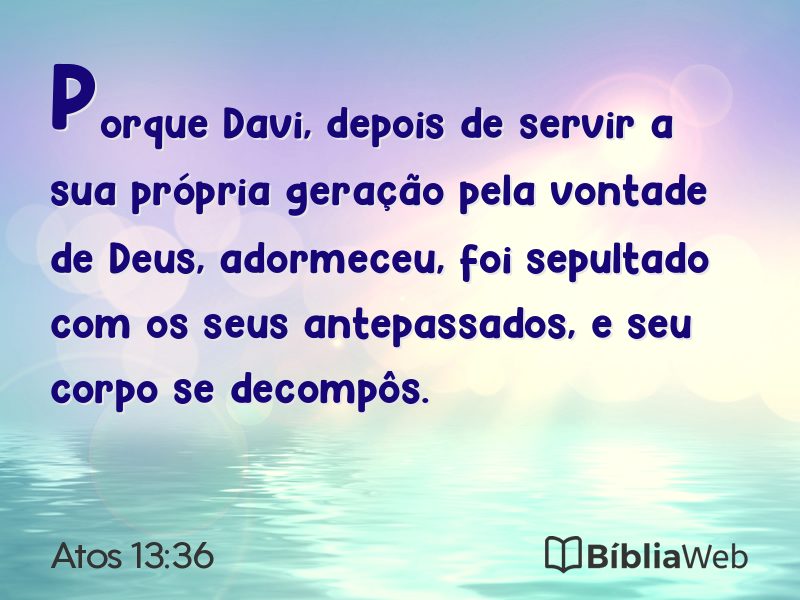 Atos 13:36 em imagem para compartilhar