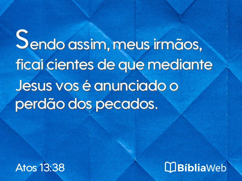 Atos 13:38 em imagem para compartilhar