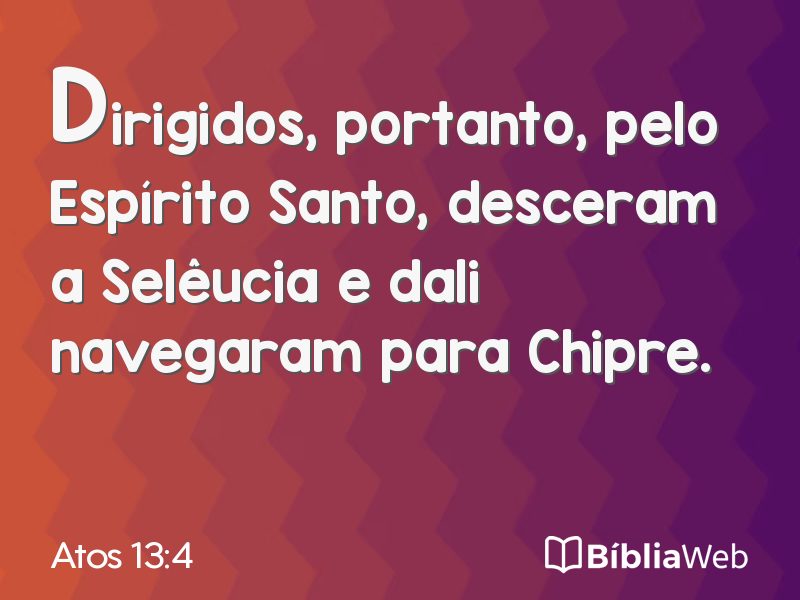 Atos 13:4 em imagem para compartilhar