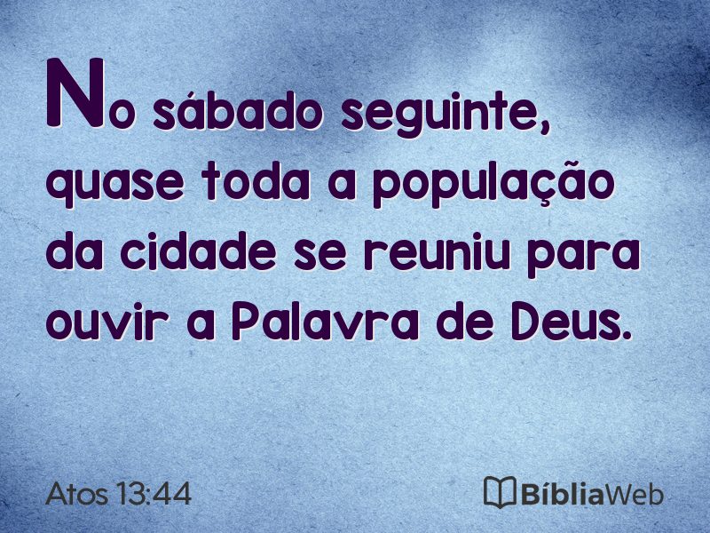 Atos 13:44 em imagem para compartilhar