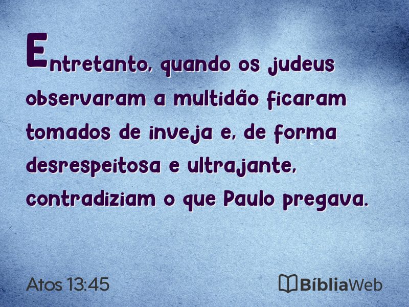 Atos 13:45 em imagem para compartilhar