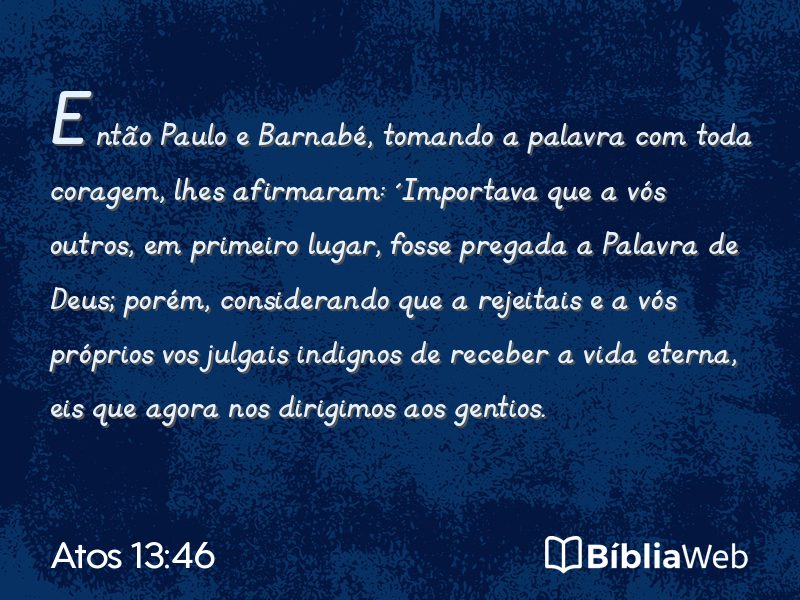Atos 13:46 em imagem para compartilhar