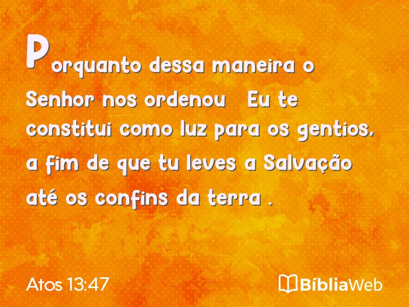 Atos 13:47 em imagem para compartilhar