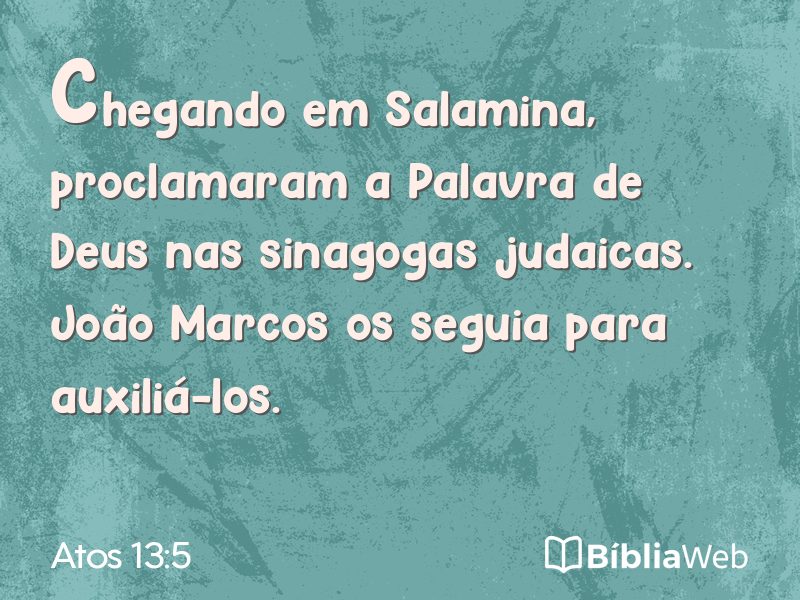 Atos 13:5 em imagem para compartilhar