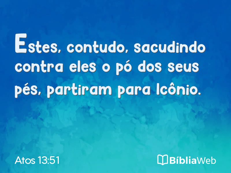 Atos 13:51 em imagem para compartilhar