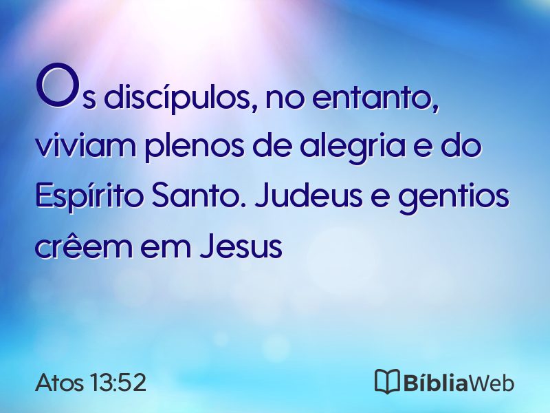 Atos 13:52 em imagem para compartilhar